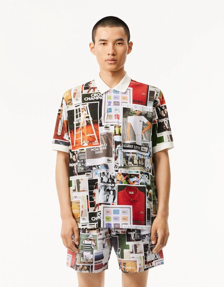 Loose Fit L.12.12 Printed Polo Shirt