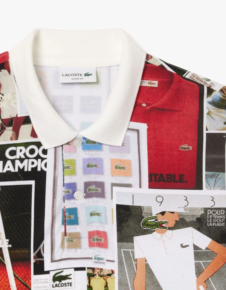 Loose Fit L.12.12 Printed Polo Shirt