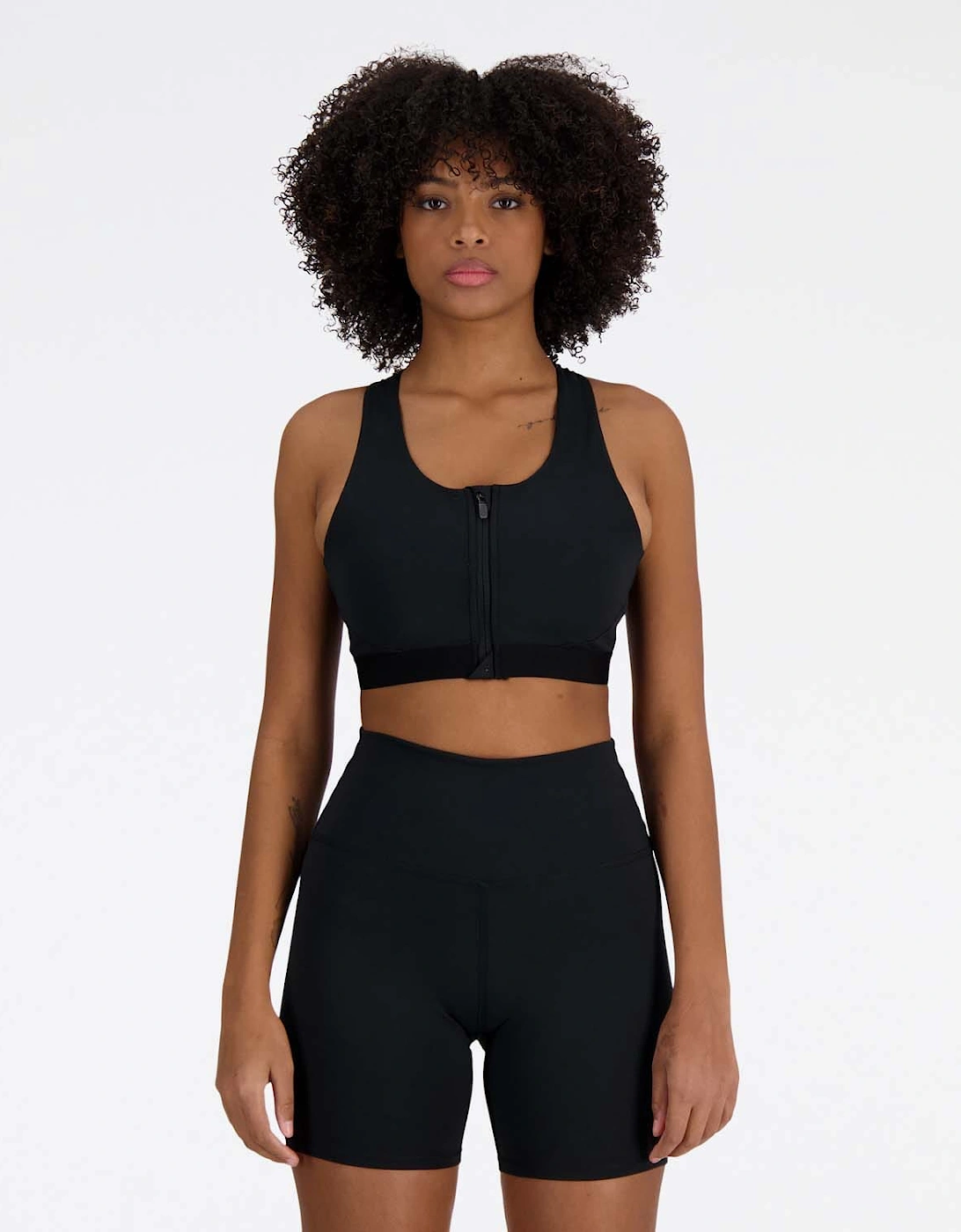 Sleek Medium Support Pocket Zip Front Sports Bra, 6 of 5