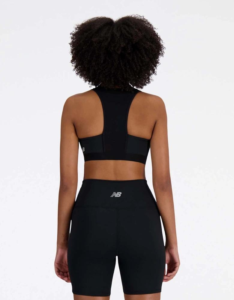 Sleek Medium Support Pocket Zip Front Sports Bra