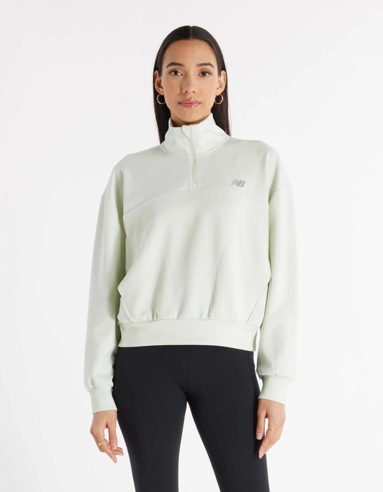 Tech Knit Oversized 1/4 Zip Top