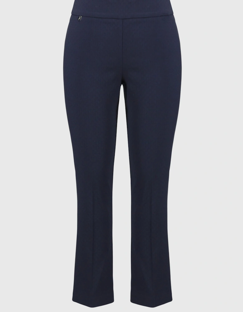 Textured jacquard crop pull on pants