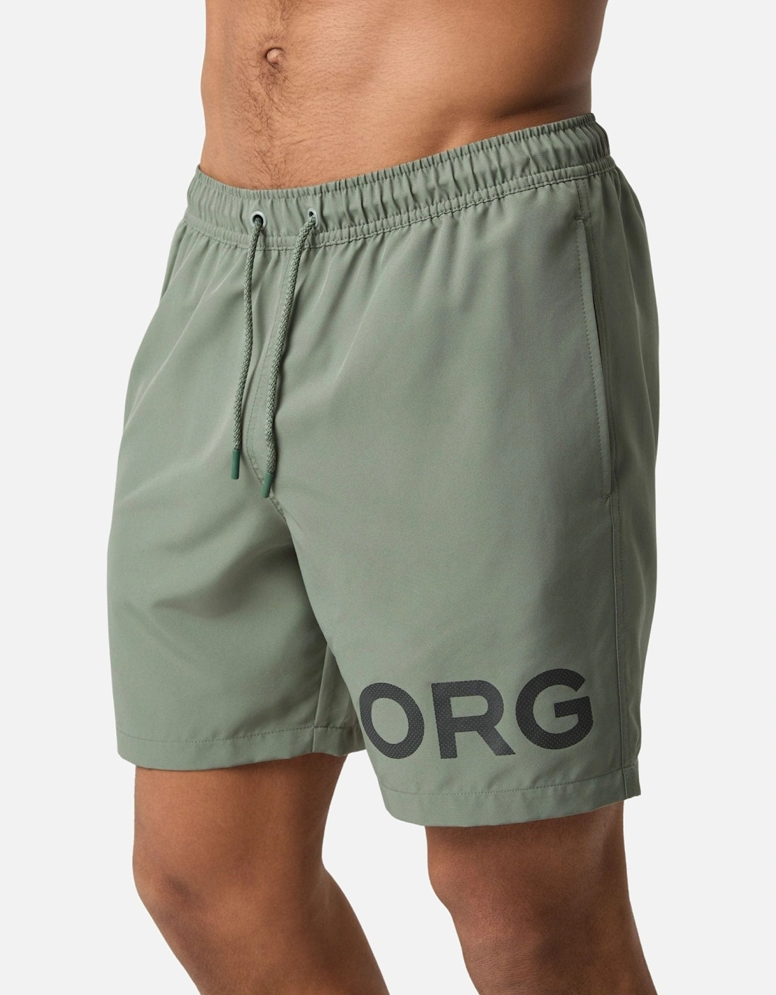 Borg Logo Swim Shorts, Agave Green, 5 of 4