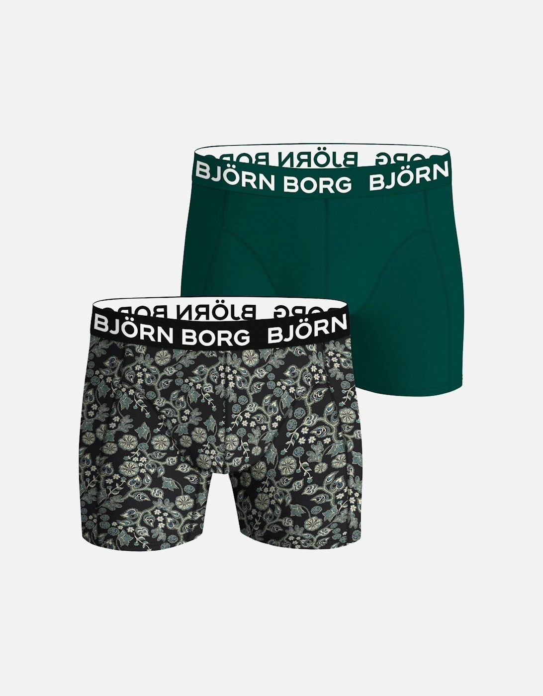 2-Pack Leaf Silhouette Bamboo Boxer Briefs, Black/Green, 5 of 4
