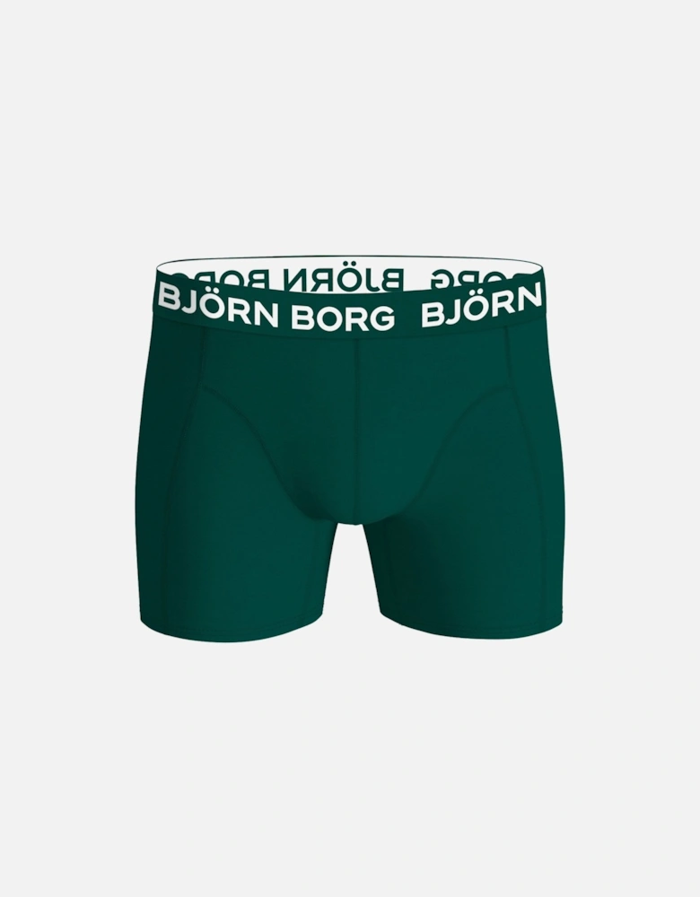 2-Pack Leaf Silhouette Bamboo Boxer Briefs, Black/Green
