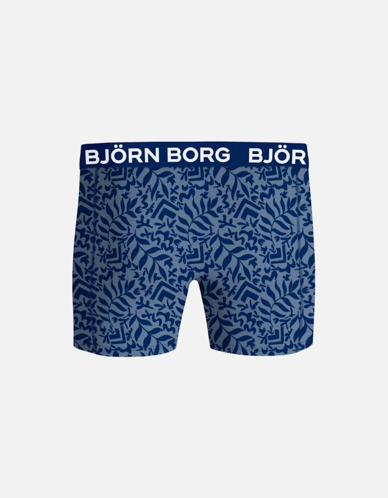 2-Pack Fern Leaf Bamboo Boxer Briefs, Blue