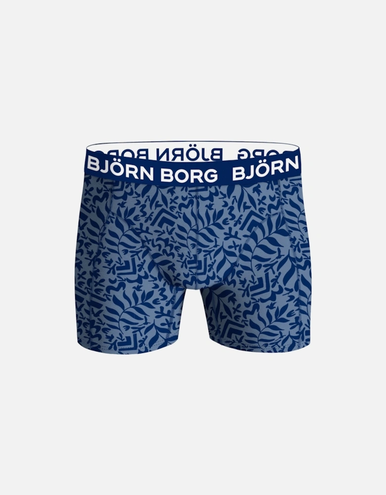 2-Pack Fern Leaf Bamboo Boxer Briefs, Blue