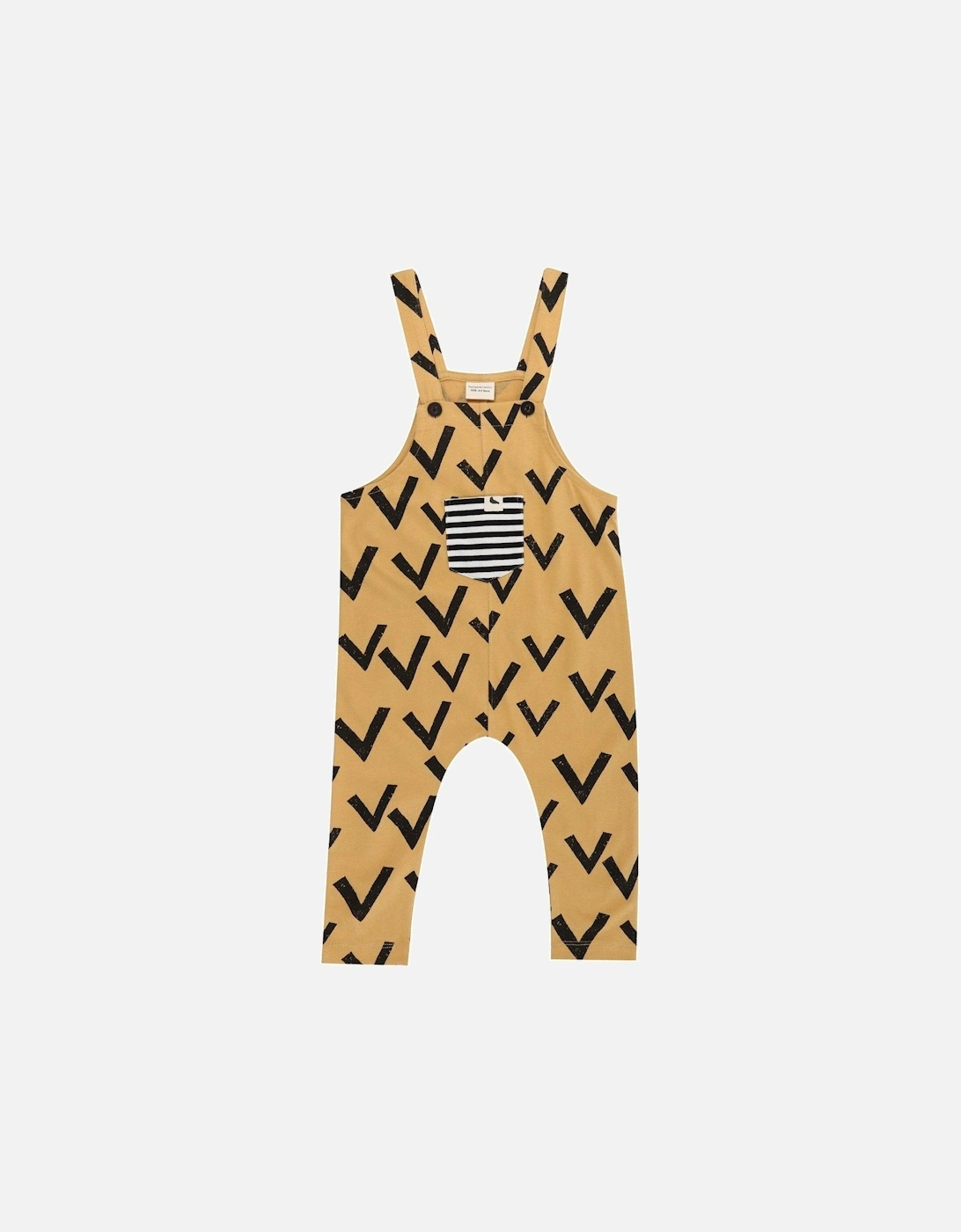 Kids Bird Flight Dungarees - Golden, 2 of 1