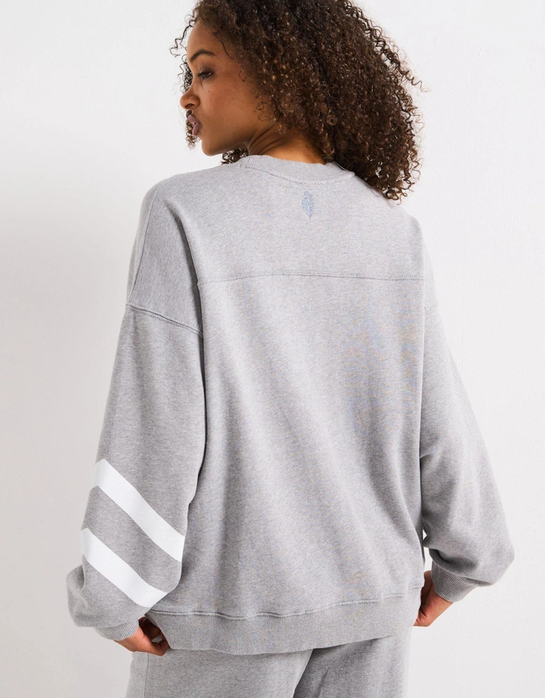 Womens Training All Star Logo Crew Sweat - Grey