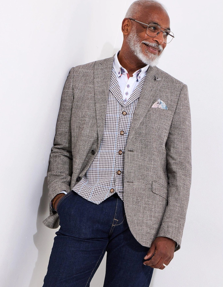 Keeping It Cool Suit Jacket - Brown
