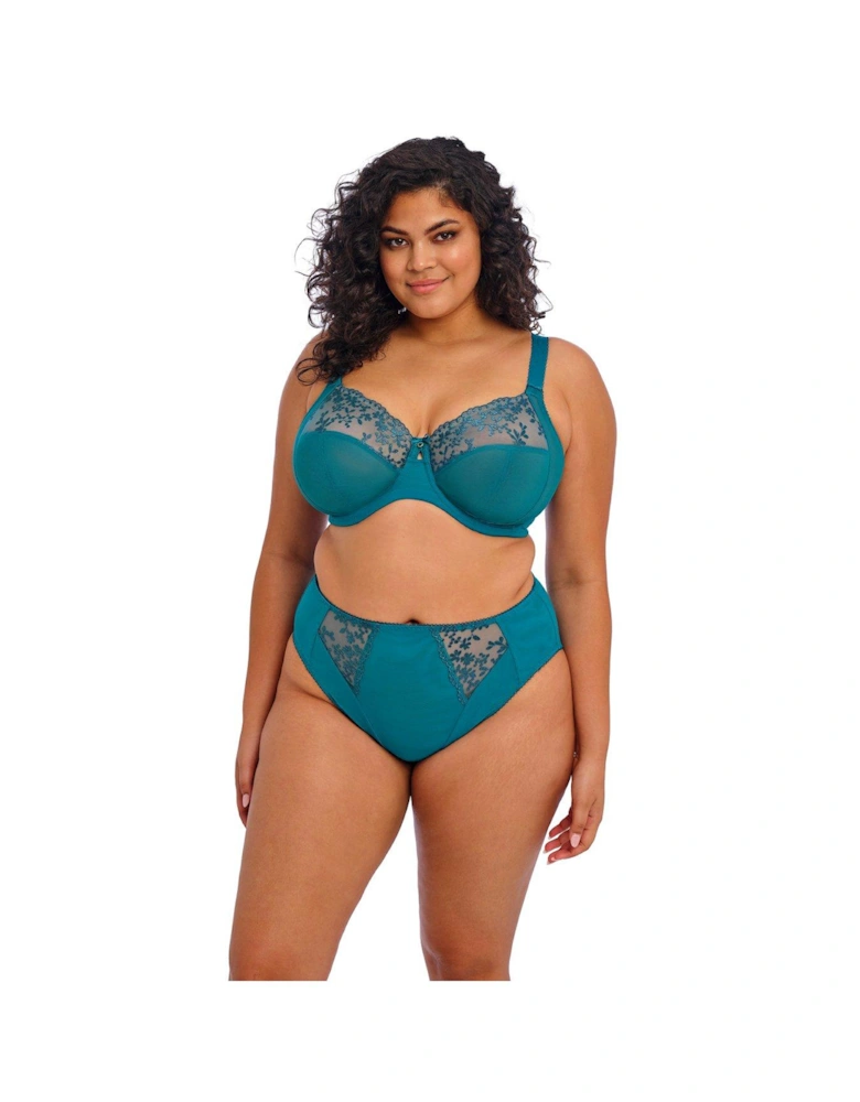Zarla High Leg Brief - Green