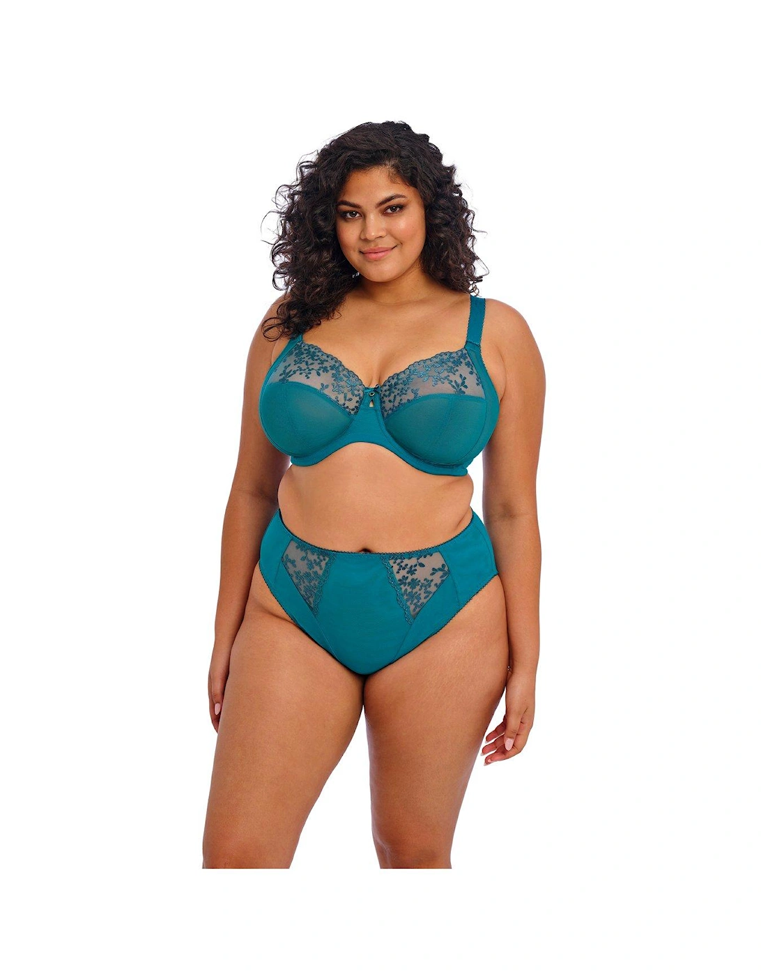 Zarla High Leg Brief - Green