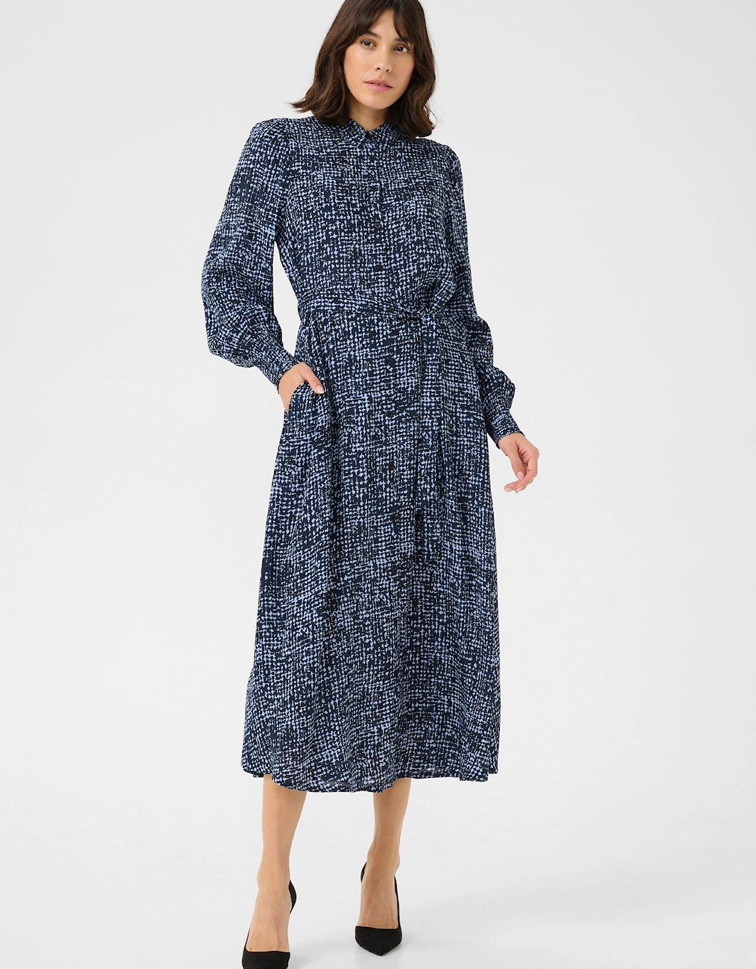 Pollie Shirt Midi Dress - Blue, 2 of 1