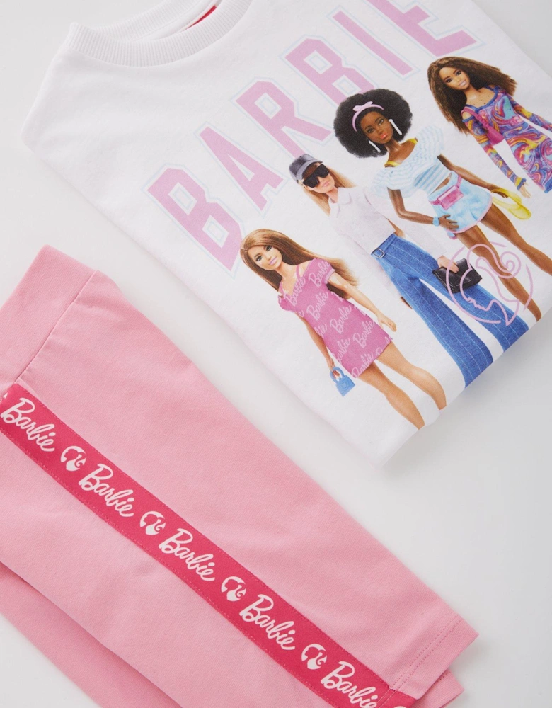 Two  Piece T-Shirt and Cycling Short Set - Multi