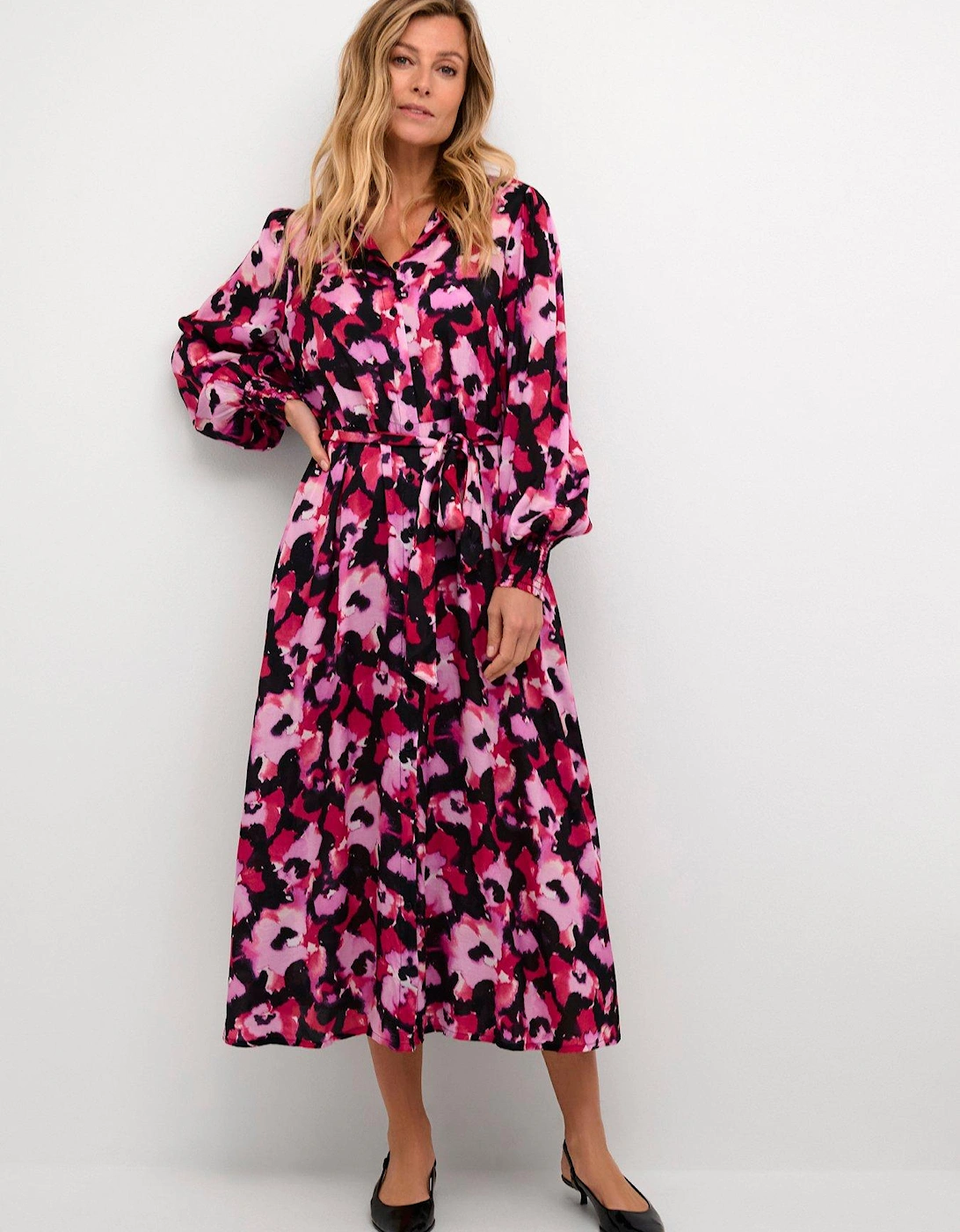 Pollie Floral Shirt Dress - Pink, 2 of 1