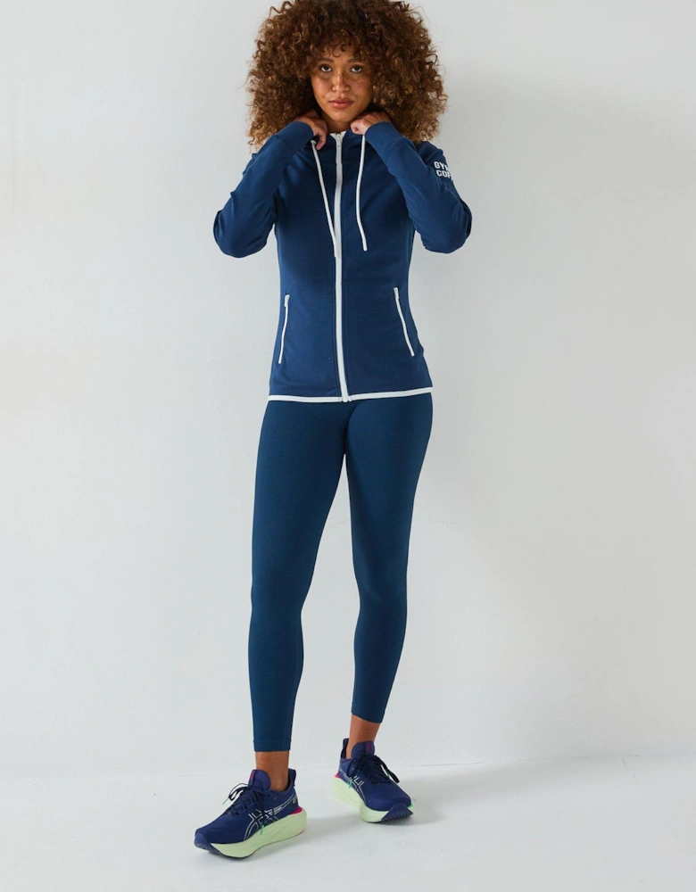 Womens Training Chill Zip Hoodie - Blue