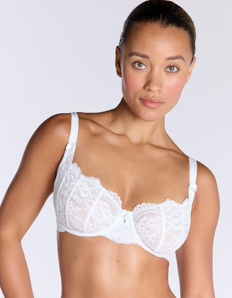 Jasmine Balconette Bra - White