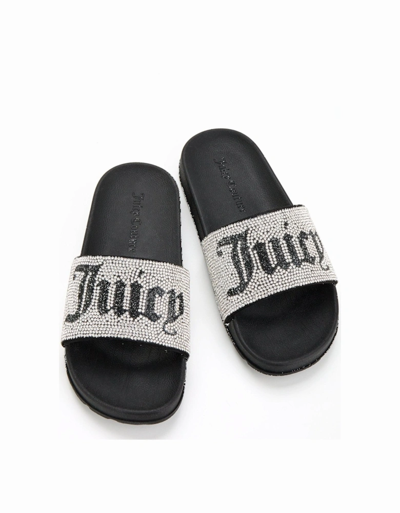 Donna Diamante Slide - Black