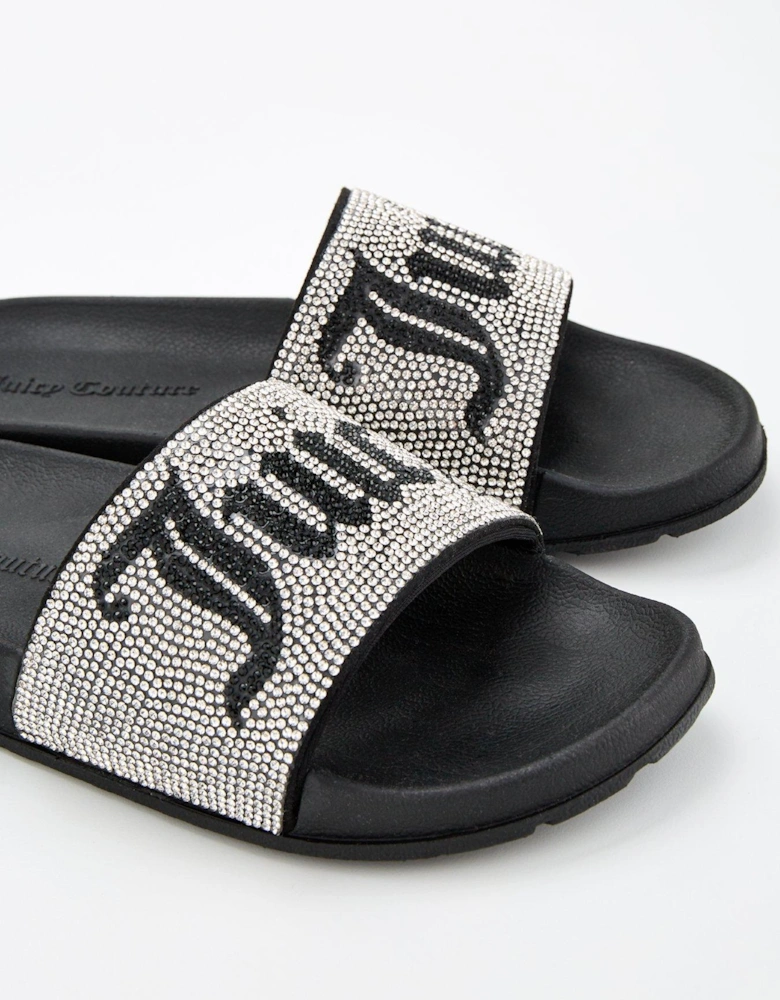 Donna Diamante Slide - Black