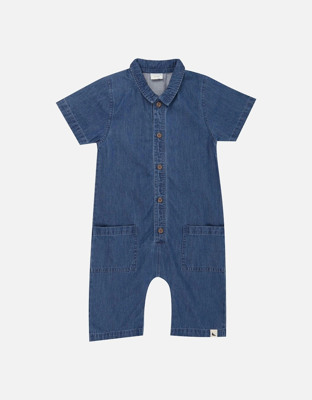 Kids Denim Shortie Overalls - Blue, 2 of 1