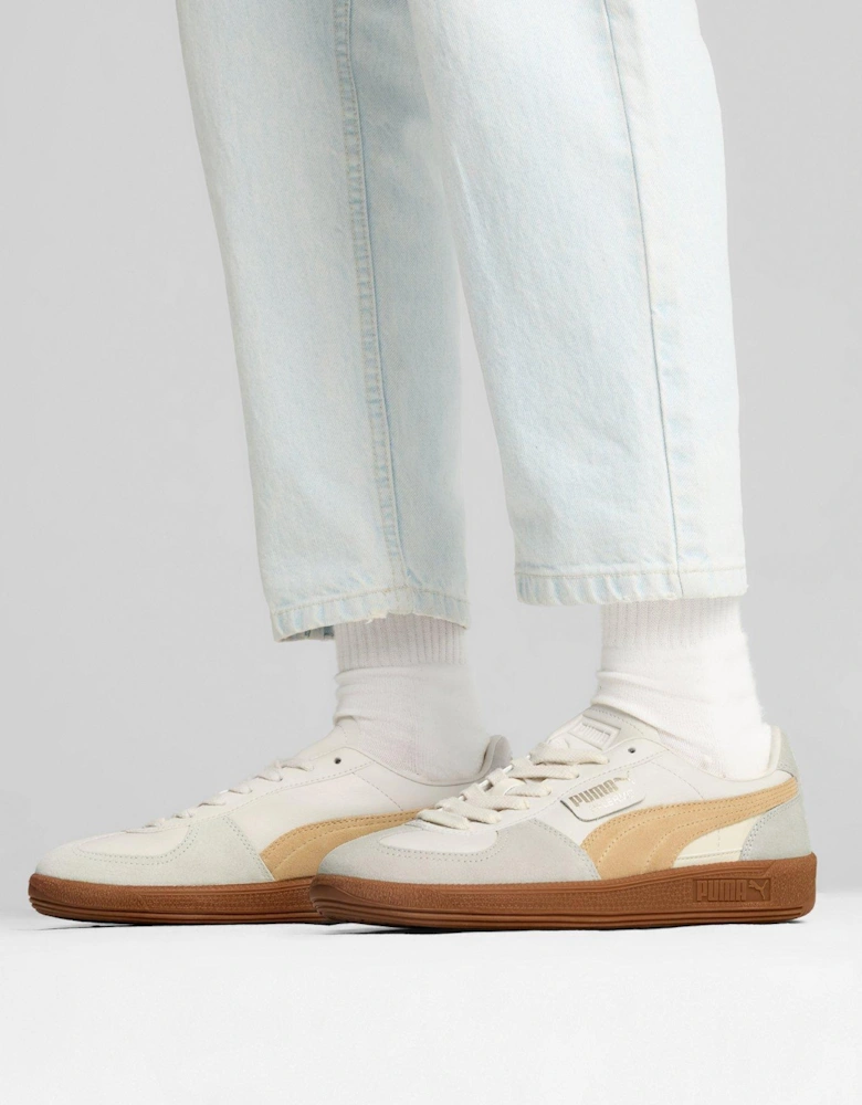 Unisex Palermo Leather Trainers - Grey