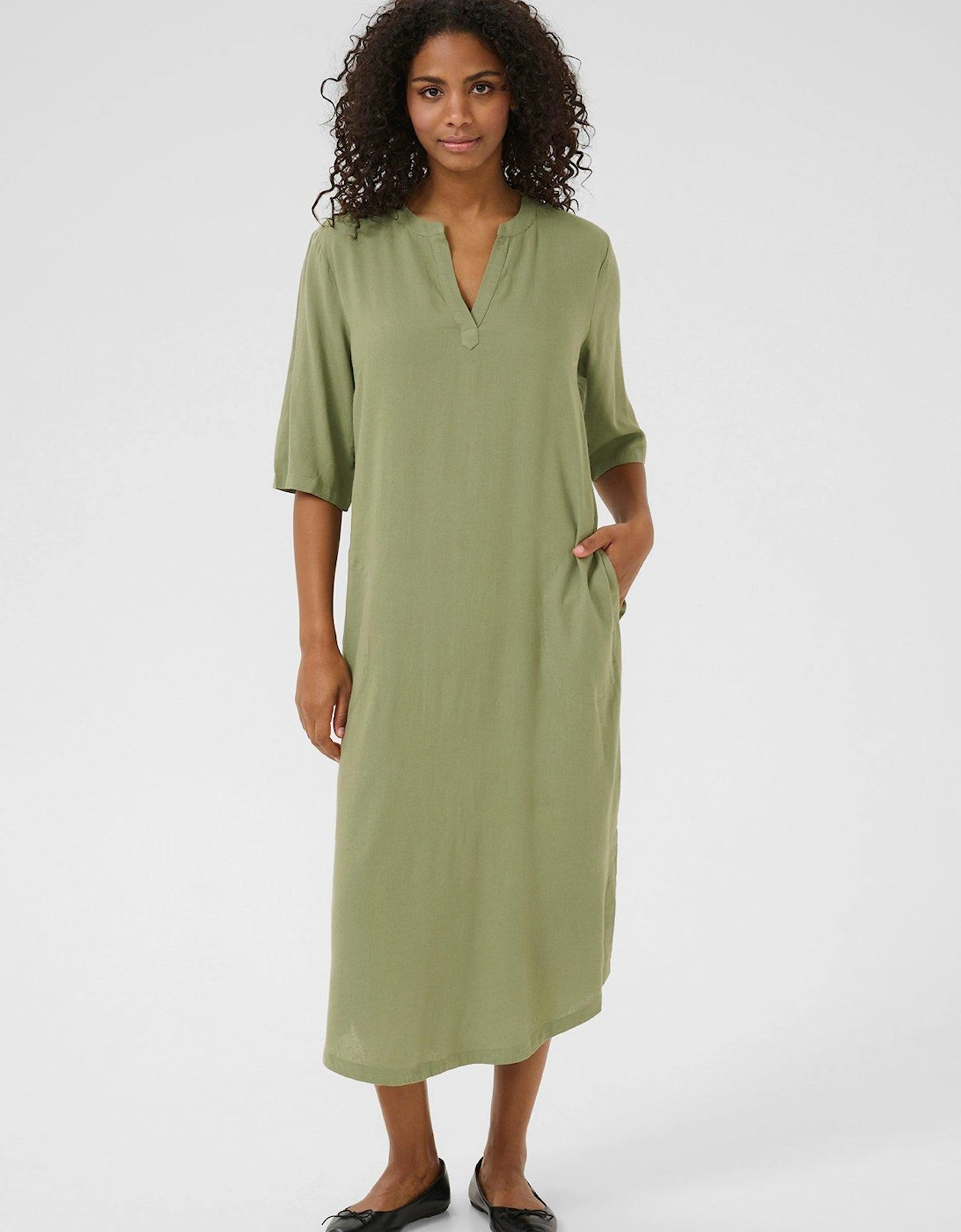 Milia Kaftan Dress - Green, 2 of 1