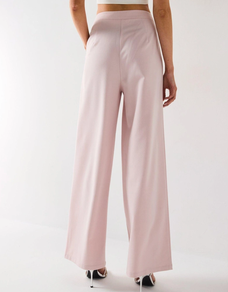 Pleat Detail Tailored Wide Leg Trouser