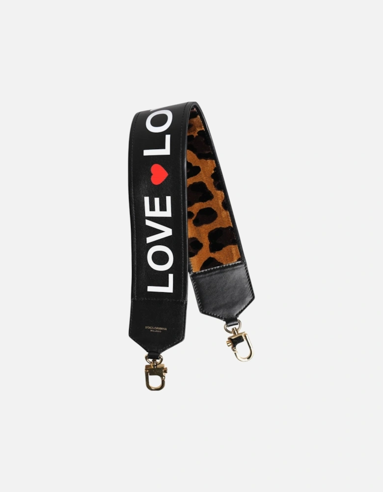 Leopard Print Shoulder Strap with Gold Details Women - Multicolor