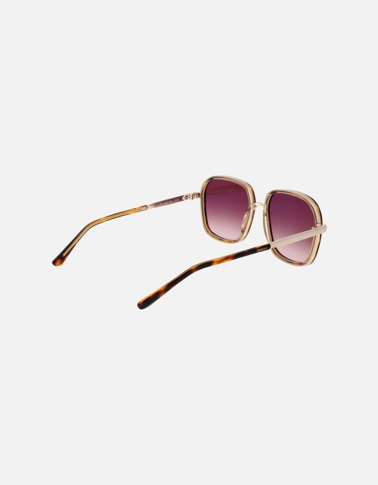 Square Gradient Brown Acetate Sunglasses Women