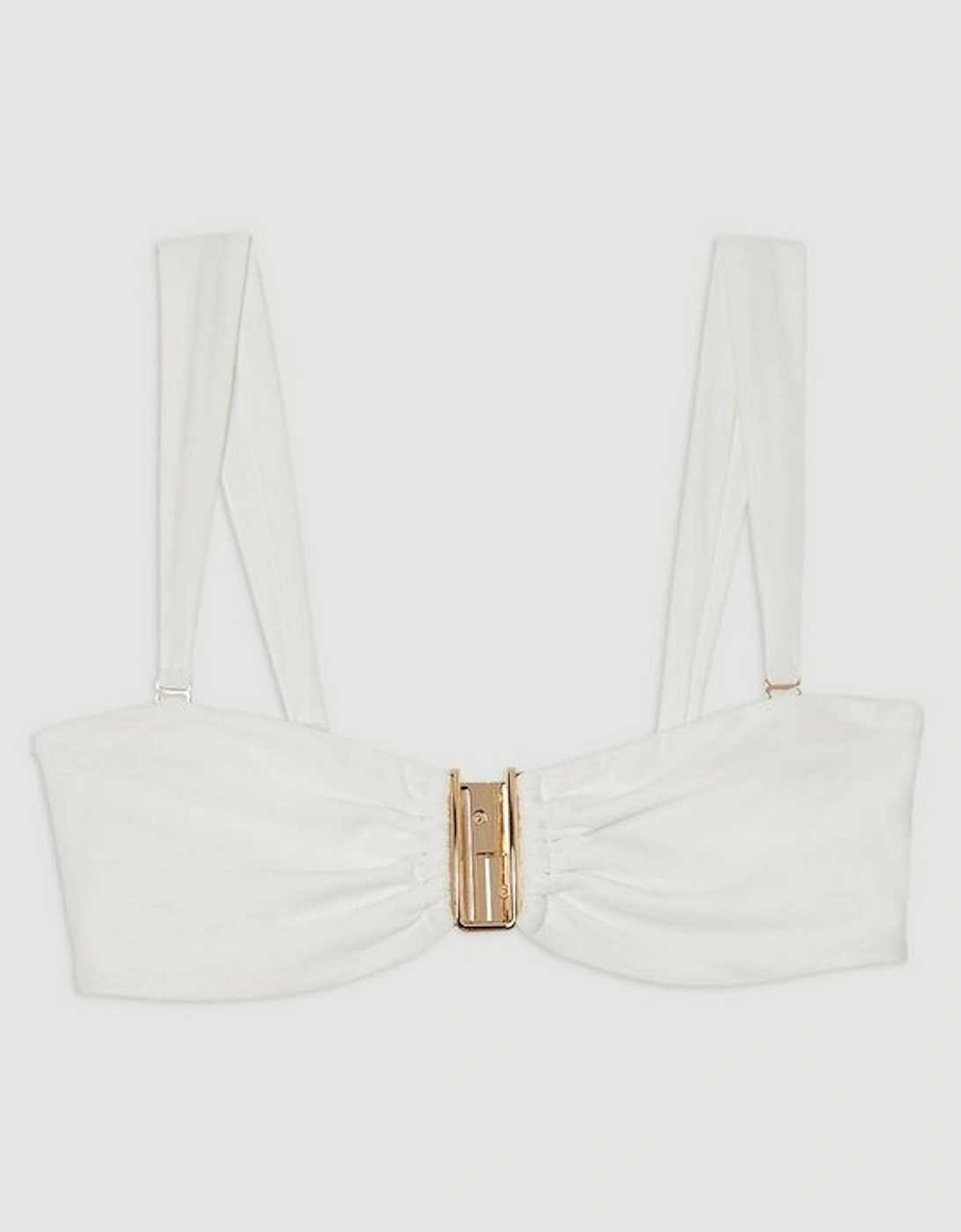 Detachable Strap Gold Trim Bikini Top