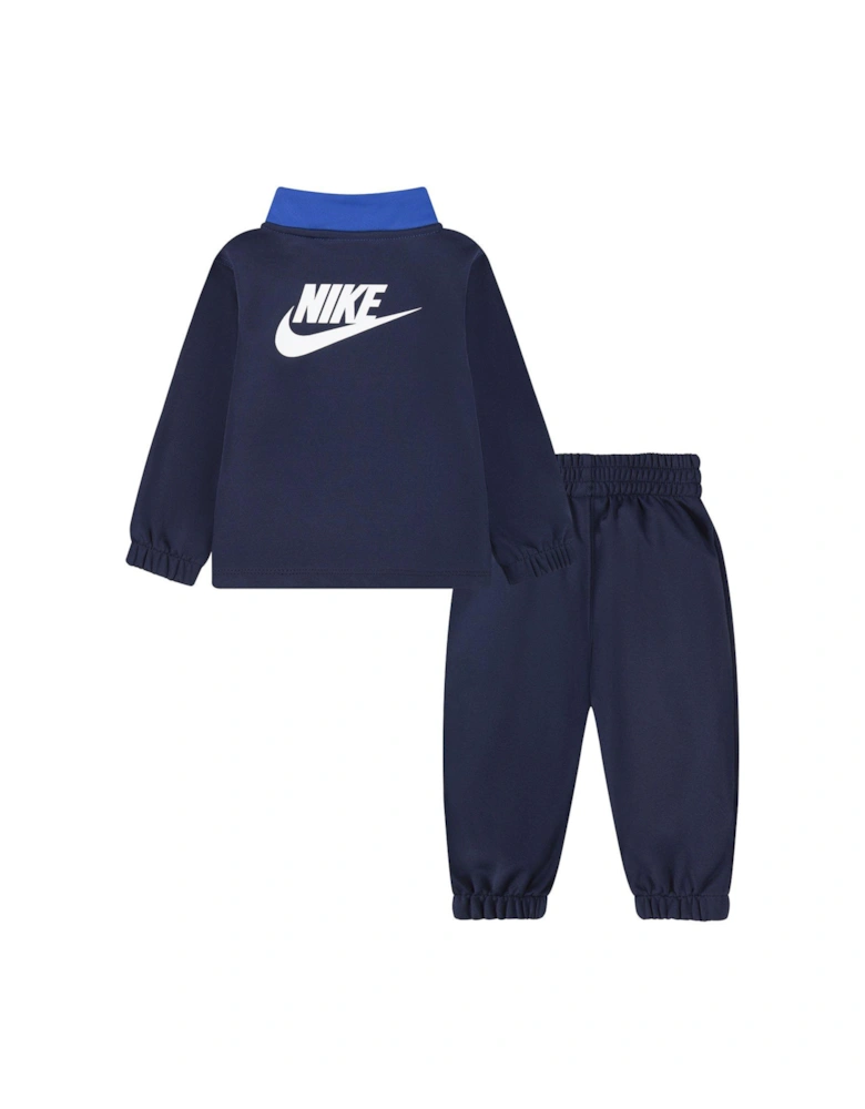 Infant Unisex Dri-fit Essentials Full Zip Jacket And Jogger Set - Navy Blue