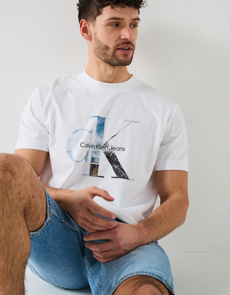 Photo Monogram T-Shirt - White