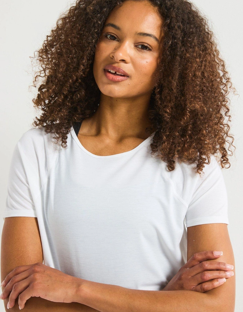 Womens Training Breathe Easy Short Sleeve Top - White
