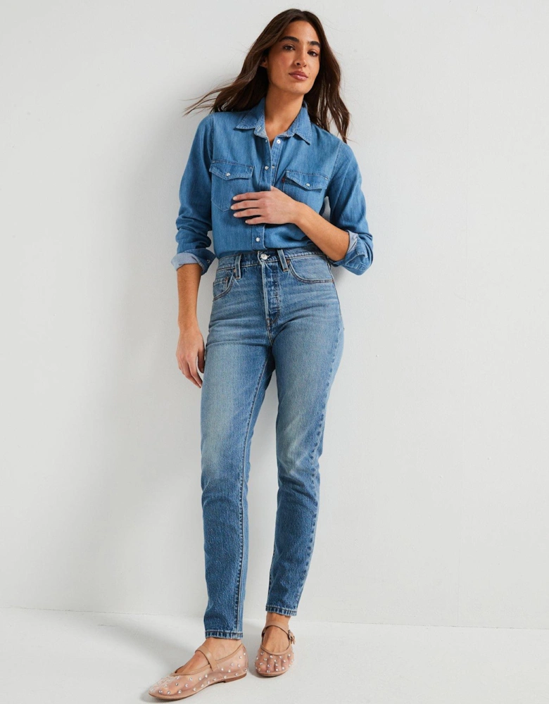 Iconic Western Linen+ Denim Shirt - Blue