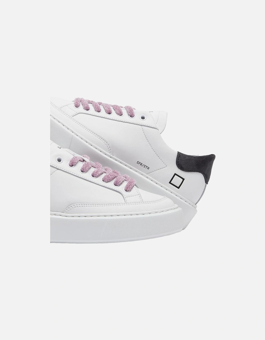 Leather Stripe Sneakers with Logo Detailing Women - Beige