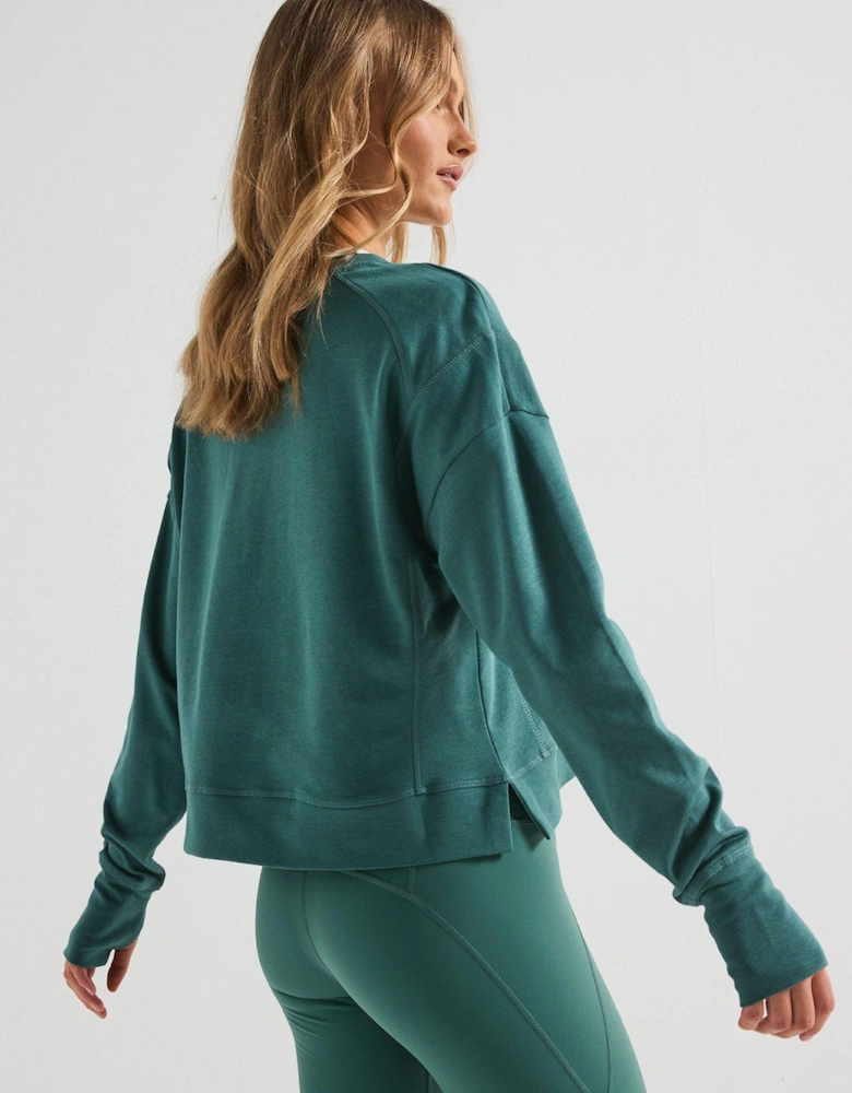 Womens Training After Class Sweatshirt - Green