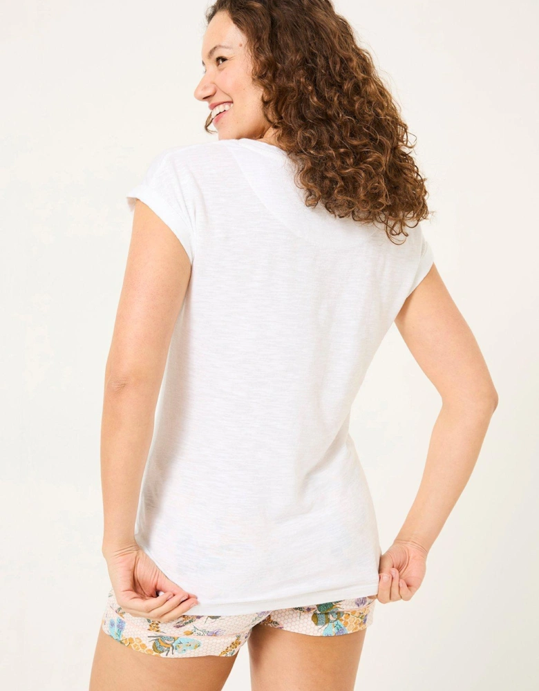 Betty Bee Graphic Pyjama T-Shirt - White