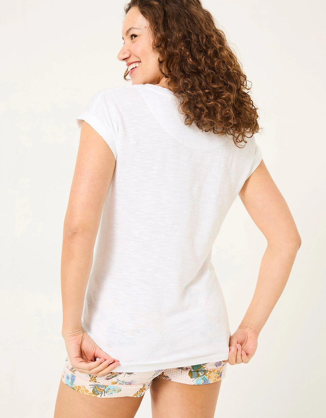 Betty Bee Graphic Pyjama T-Shirt - White