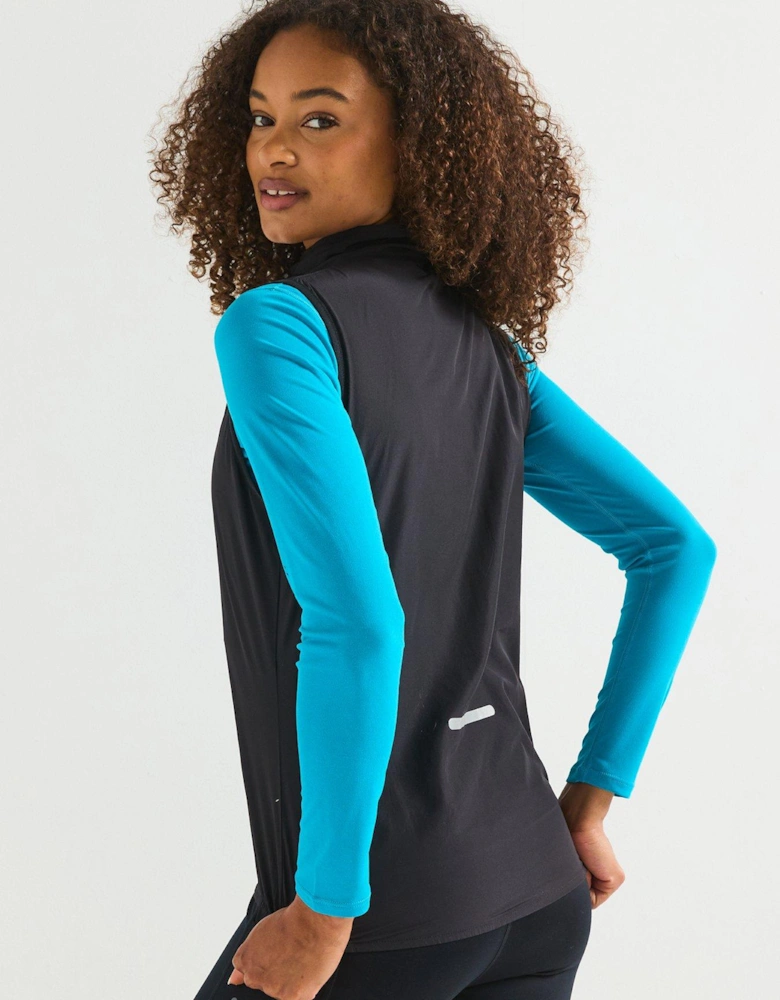 Womens Running Core Gilet - Black