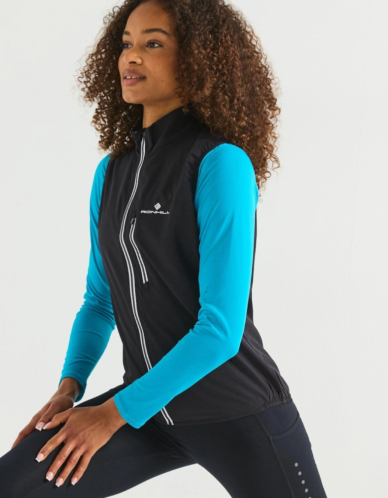 Womens Running Core Gilet - Black