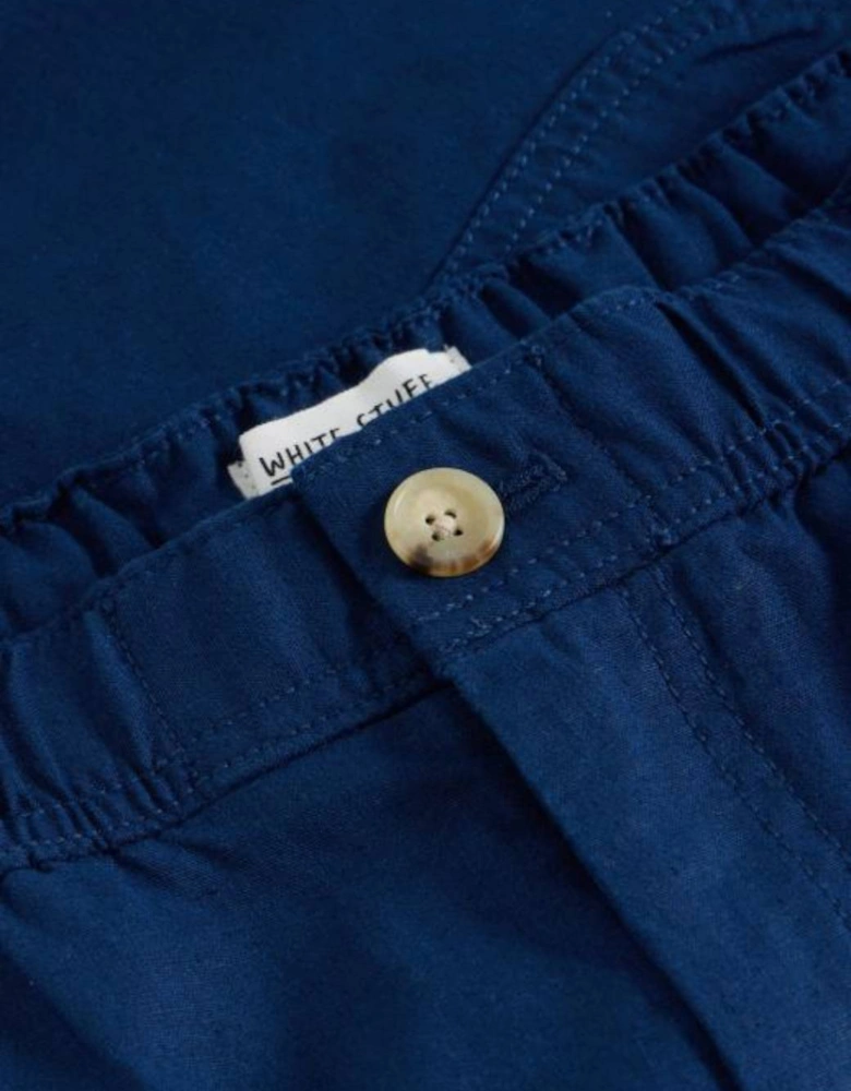 Men's Drawstring Linen Blend Short Dark Navy