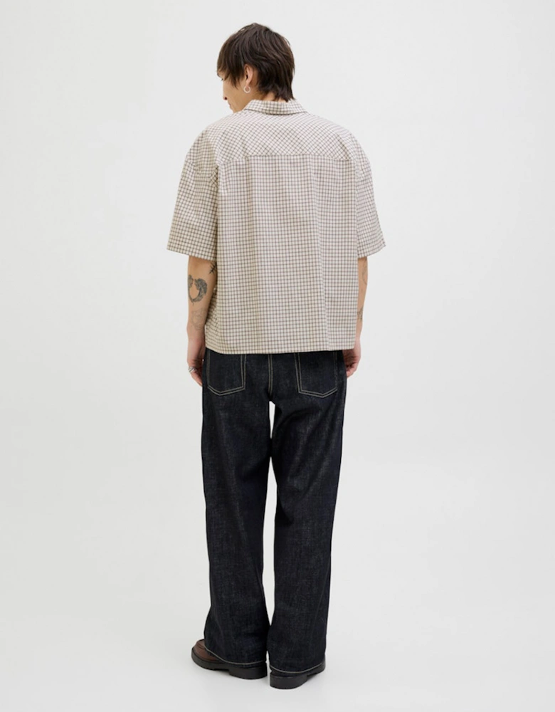 Originals Acapulco Short Sleeve Check Shirt Antique White
