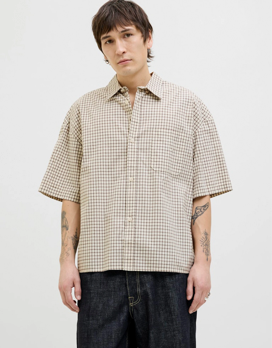 Originals Acapulco Short Sleeve Check Shirt Antique White, 8 of 7
