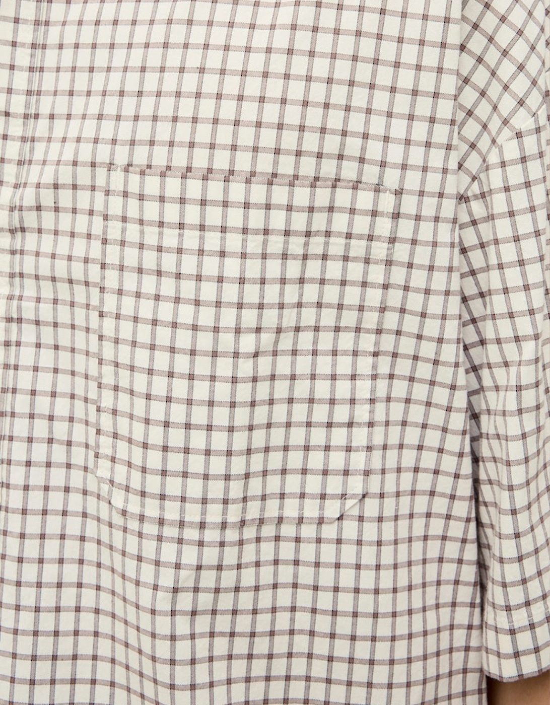 Originals Acapulco Short Sleeve Check Shirt Antique White