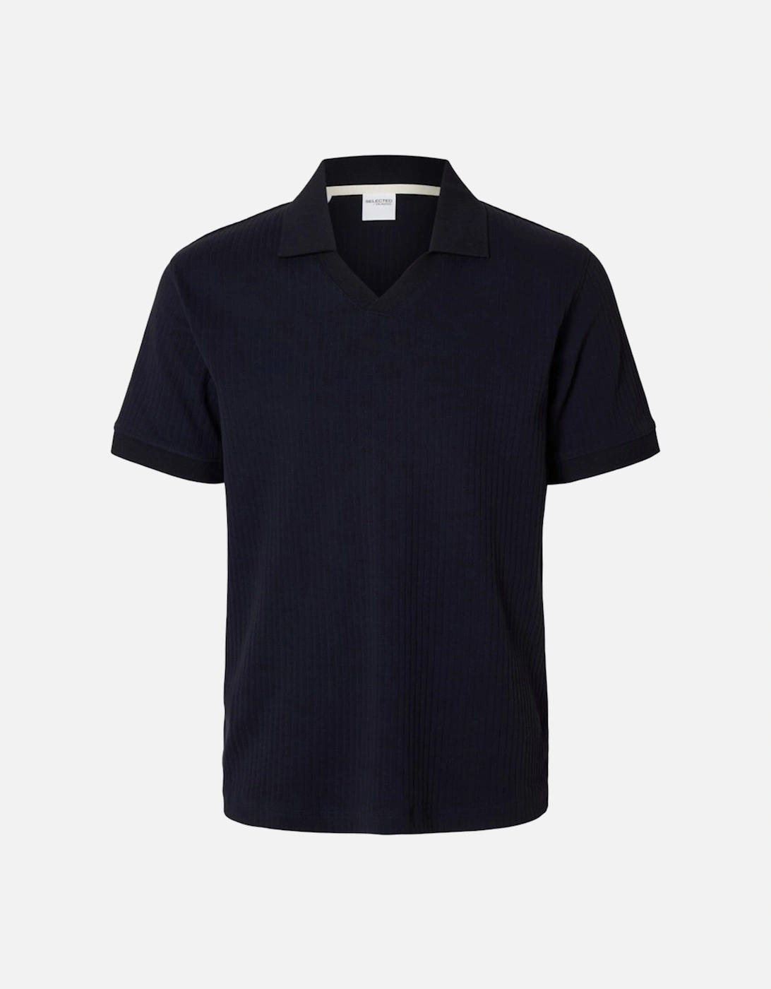 Homme Tristan Structure Rib Short Sleeve Polo Sky Captain