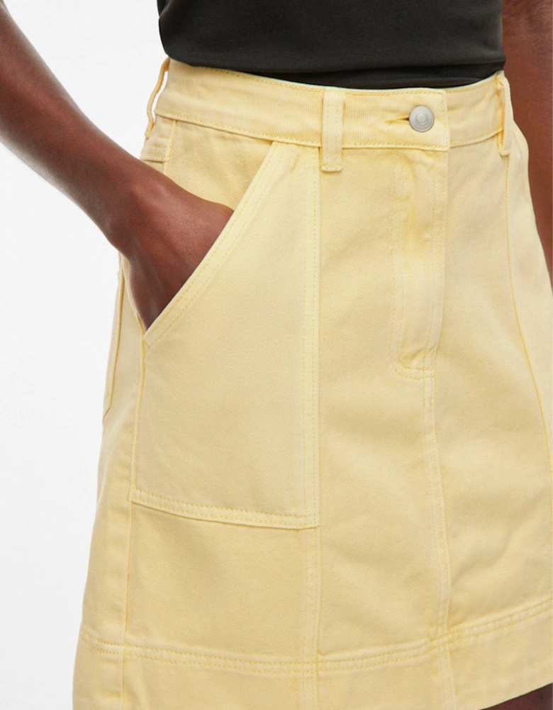Rouge Edit Women's Jolie Heavyweight Short Denim Skirt Pineapple Slice