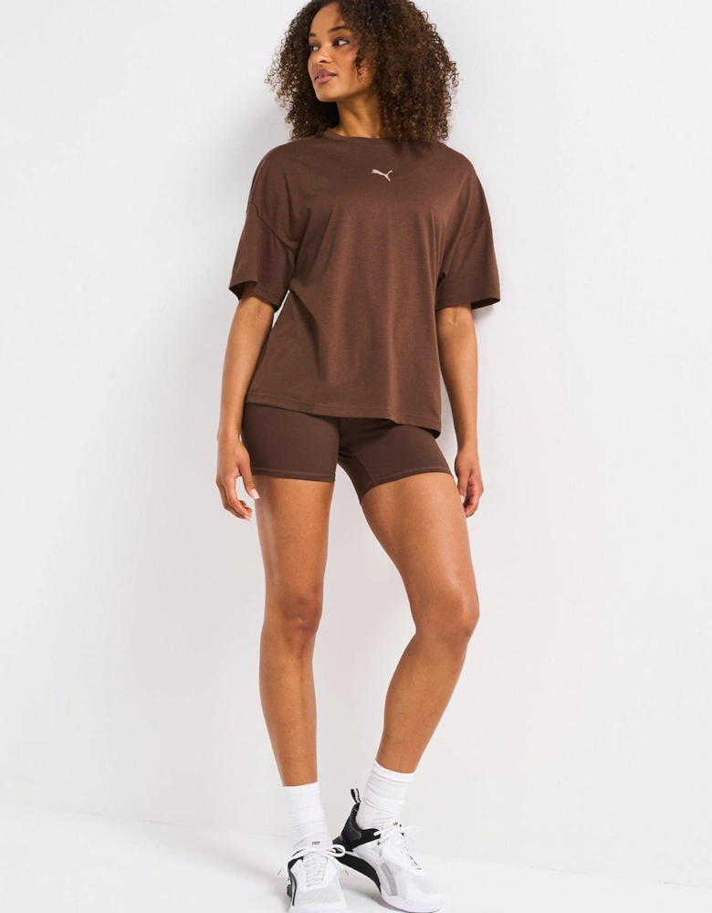 Womens Training Evolve Oversized Tee - Brown