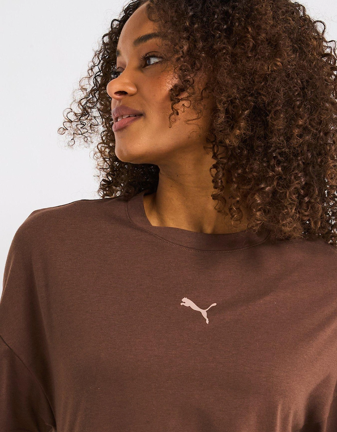 Womens Training Evolve Oversized Tee - Brown