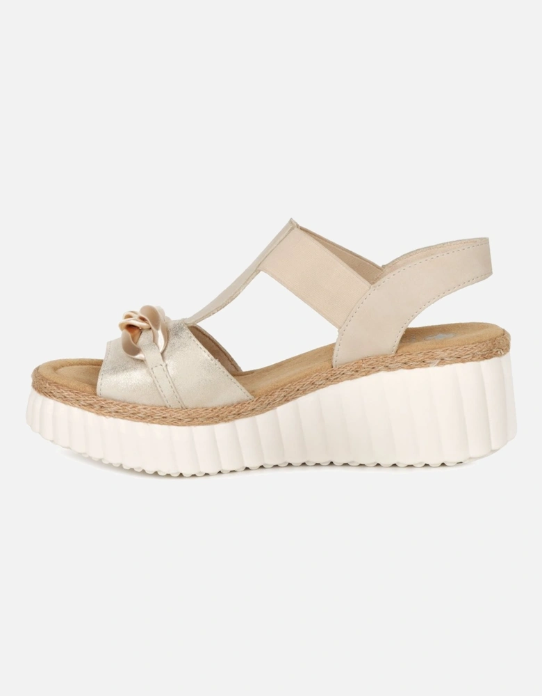 Dominica Womens Wedge Heel Sandals