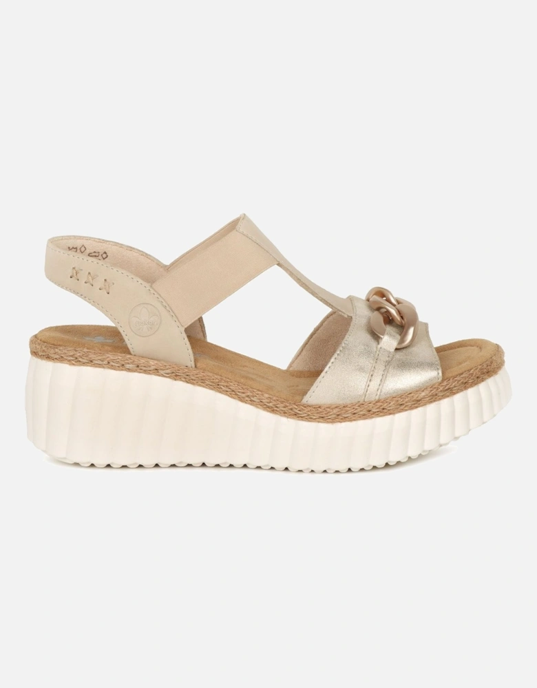 Dominica Womens Wedge Heel Sandals
